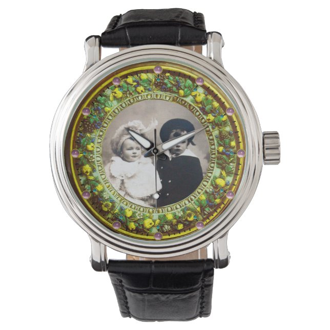 Montre Modèle photo FLORENTINE VERT FLORAL CROWN (devant)