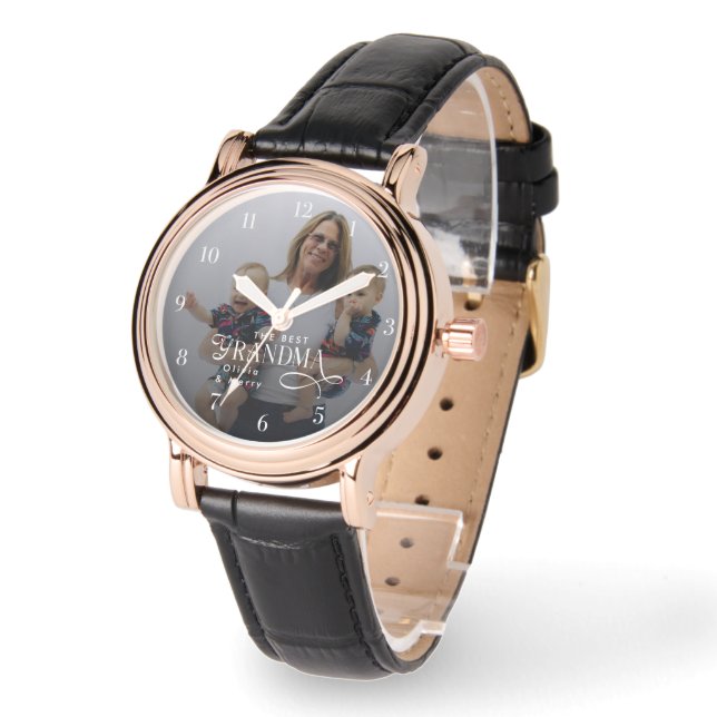 Montre Modern Best Grandma Ever Photo Personalized (Angle)