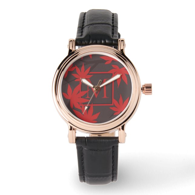 Montre Modern Monogram Red Maple Leaf Grey (Recto)