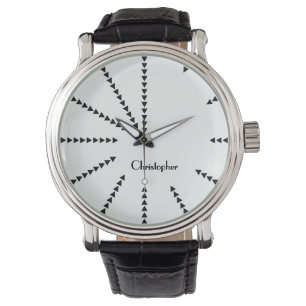 Montre Moderne Design unique Cool Élégant Monogramme Mens