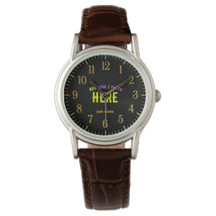 MONTRE MODERNE ET MODERNE PERSONNALISABLE BROWN VÉRIFIÉ