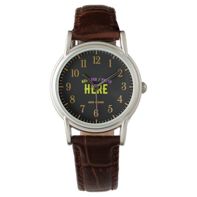 MONTRE MODERNE ET MODERNE PERSONNALISABLE BROWN VÉRIFIÉ (devant)