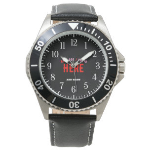 MONTRE MODERNE ET MODERNE PERSONNALISABLE NOIR VÉRIFIÉ