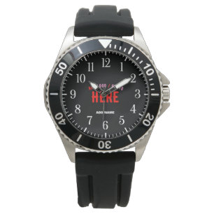 MONTRE MODERNE ET MODERNE PERSONNALISABLE NOIR VÉRIFIÉ