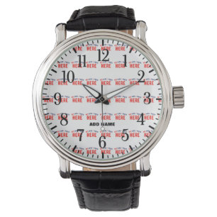 MONTRE MODERNE ET MODERNE PERSONNALISABLE NOIR VÉRIFIÉ