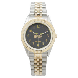 MONTRE MODERNE ET MODERNE PERSONNALISABLE NOIR VÉRIFIÉ