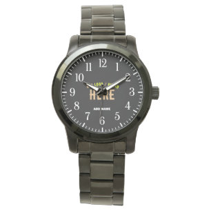 MONTRE MODERNE ET MODERNE PERSONNALISABLE NOIR VÉRIFIÉ