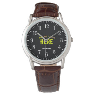 MONTRE MODERNE ET MODERNE PERSONNALISABLE NOIR VÉRIFIÉ