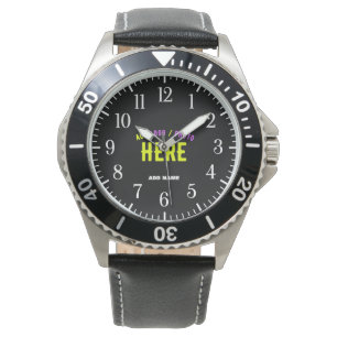 MONTRE MODERNE ET MODERNE PERSONNALISABLE NOIR VÉRIFIÉ