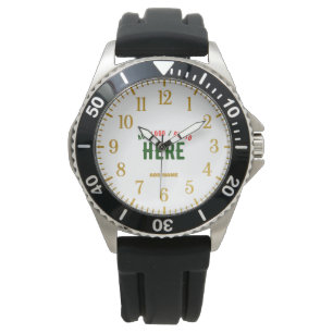 MONTRE MODERNE ET MODERNE PERSONNALISABLE NOIR VÉRIFIÉ