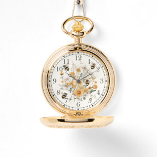 Montre Moderne Fleur sauvage Floral Bee Élégante Chic Wom