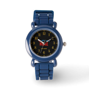 MONTRE MODERNE MODERNE MARINE BLEUE UNIQUE VÉRIFIÉE