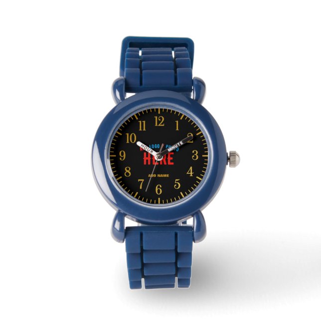 MONTRE MODERNE MODERNE MARINE BLEUE UNIQUE VÉRIFIÉE (Recto)