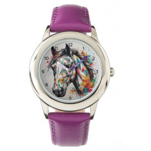 Montre Moderne tendance de beaux chevaux enfants