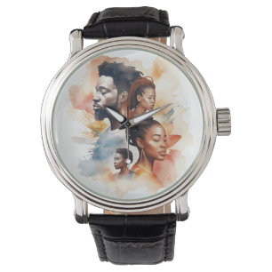 Montre Mois de l'histoire noire Afro Melanin