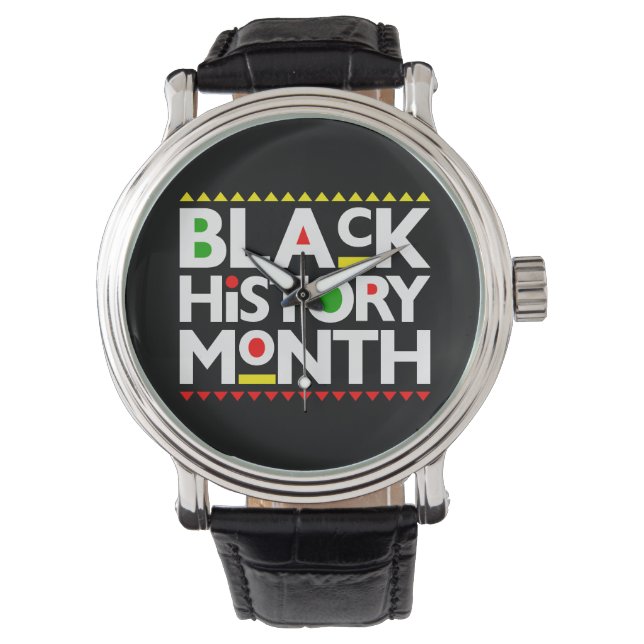 Montre Mois de l'histoire noire Melanin Hommes Femmes Enf (devant)