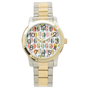Montre Moitié ovale rayée