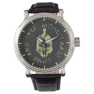 Montre Molon Labe Casque Spartan Camo Militaire Hommes