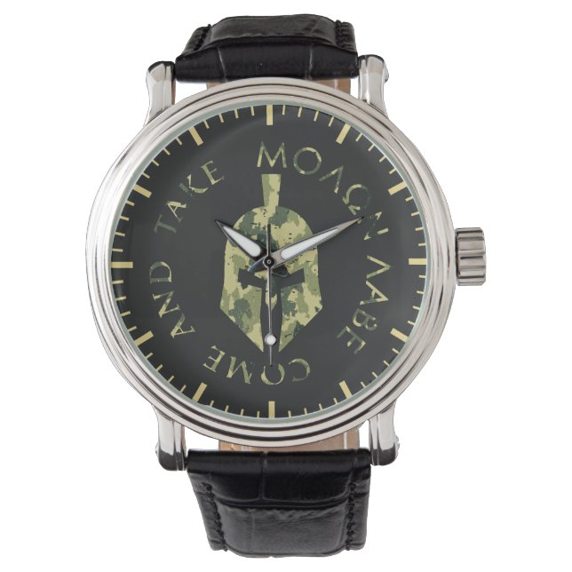 Montre Molon Labe Casque Spartan Camo Militaire Hommes (devant)