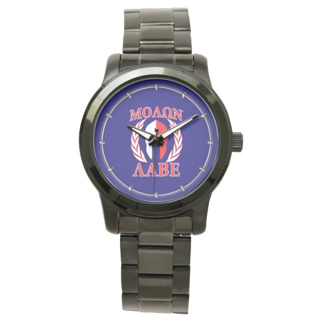 Montre Molon Labe Spartan Armor Laurels Tri Color (devant)