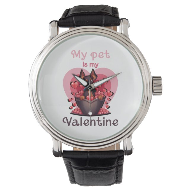 Montre Mon animal de compagnie est ma Saint Valentin, no  (devant)