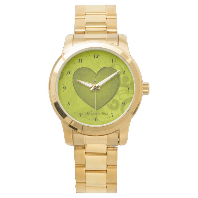 Montre Mon Coeur Est Irlandais Watch (devant)