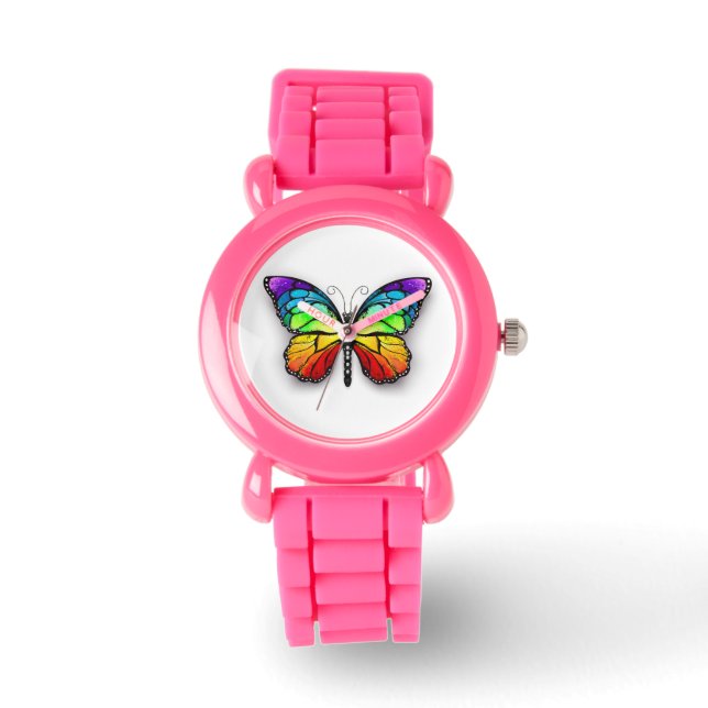 Montre Monarque papillon arc-en-ciel (Recto)