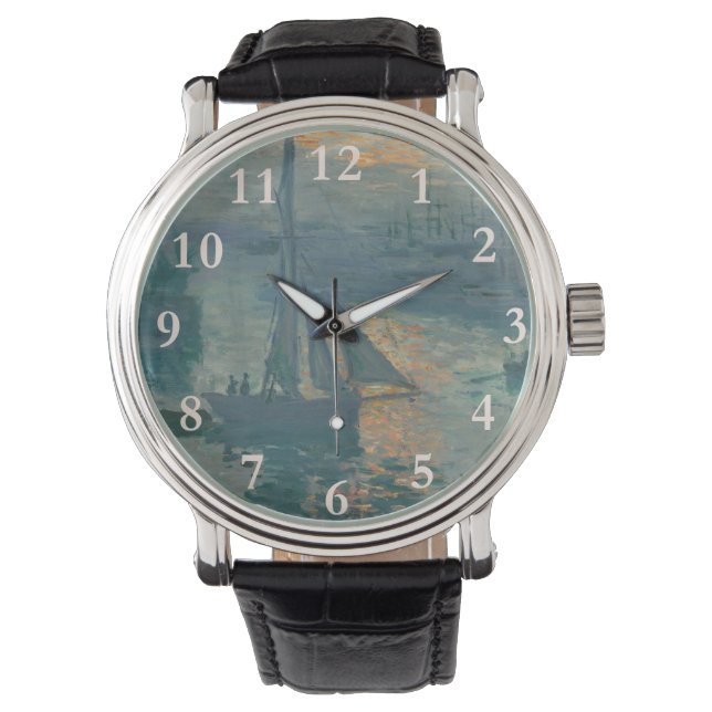 Montre Monet Sunrise Marine Impressionnisme peinture (devant)