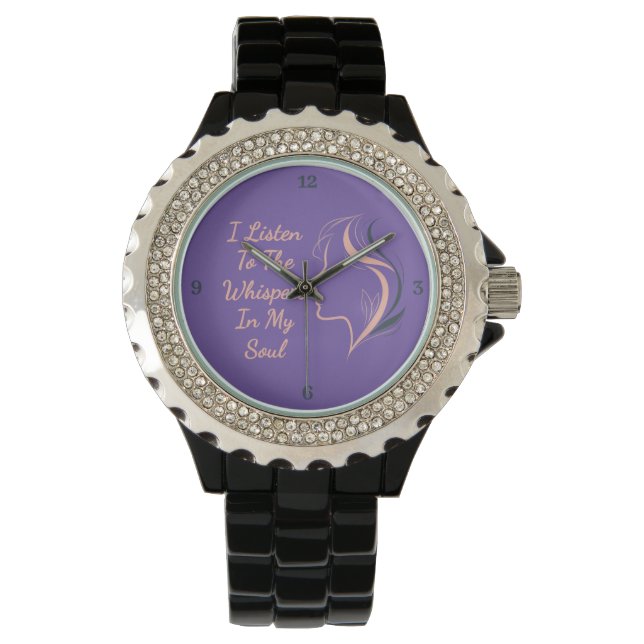 Montre Moniteur à poignet violet Inspiré Personnalisé (devant)