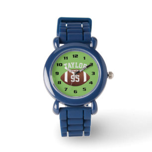 Montre Monogramme cool avec nom et numéro Enfants de foot