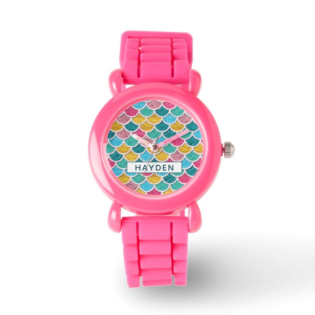 Montre Monogramme couleur sirène échelles (Recto)
