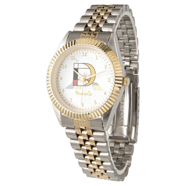 Montre Monogramme "D" - Danielle (Incliné)