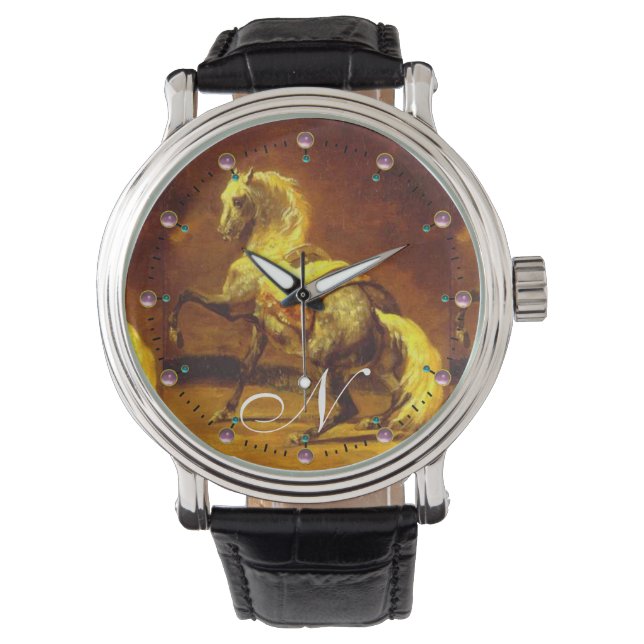Montre MONogramme DE CHEVAL GRAY REMPLI (devant)
