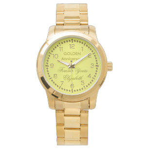 Montre Monogramme de l'anniversaire de l'or