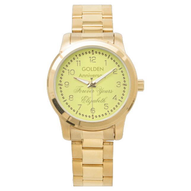 Montre Monogramme de l'anniversaire de l'or (devant)