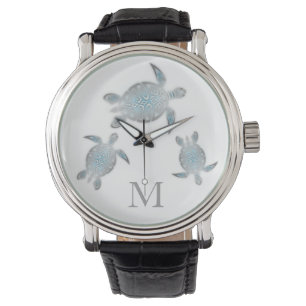 Montre Monogramme des tortues d'argent