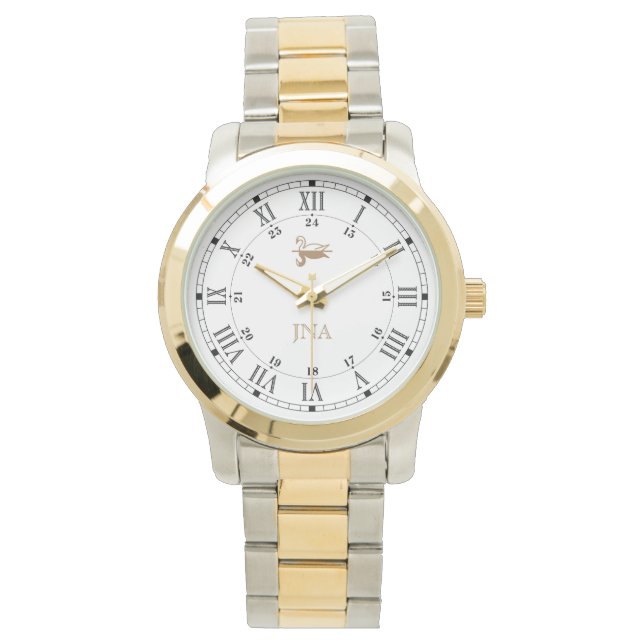 Montre monogramme en chiffres romains watch (Front)