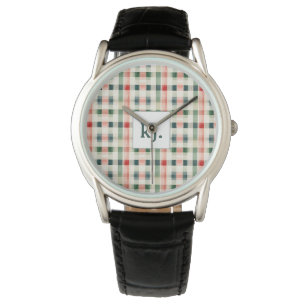 Montre Monogramme En vichy doux À feuillage persistant