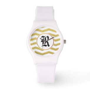 Montre monogramme et chevron