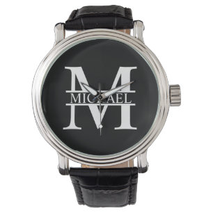Montre Monogramme et nom personnalisés