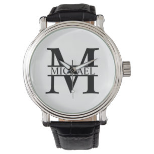 Montre Monogramme et nom personnalisés