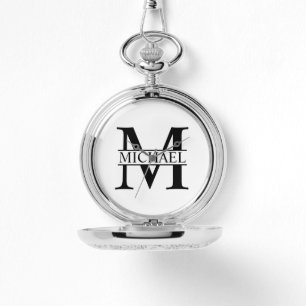 Montre Monogramme et nom personnalisés