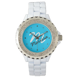 Montre Monogramme féminin personnalisé sportive