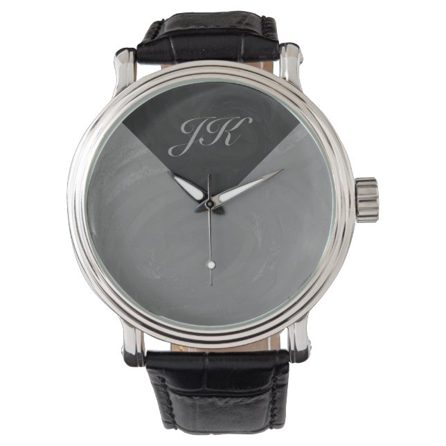 Montre Monogramme gris ardoise (devant)