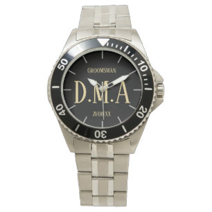 Montre Monogramme Groomsman Bestman Père Groom Bride