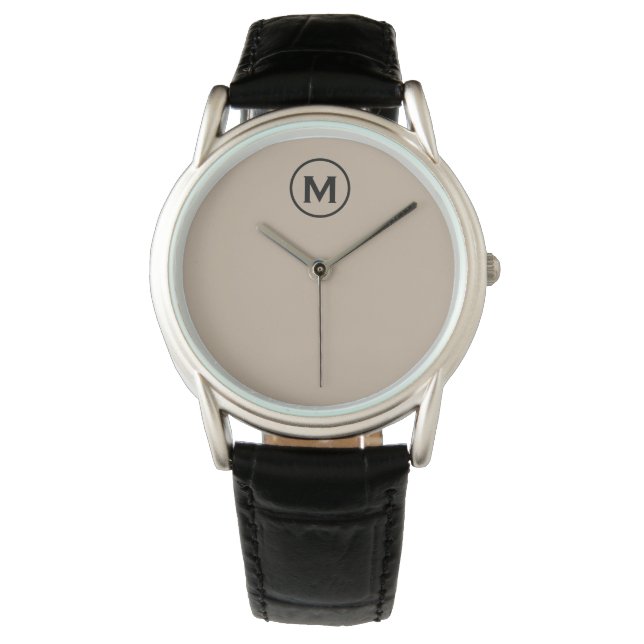 Montre Monogramme minimaliste moderne initial (devant)