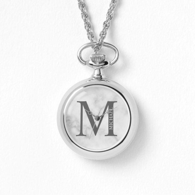 Montre Monogramme personnalisé et surveillance de poche d (Recto)