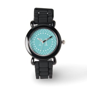 Montre Monogramme turquoise turquoise du motif   de