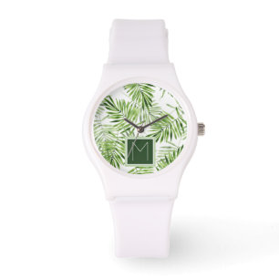 Montre Monogramme vert des palmettes  