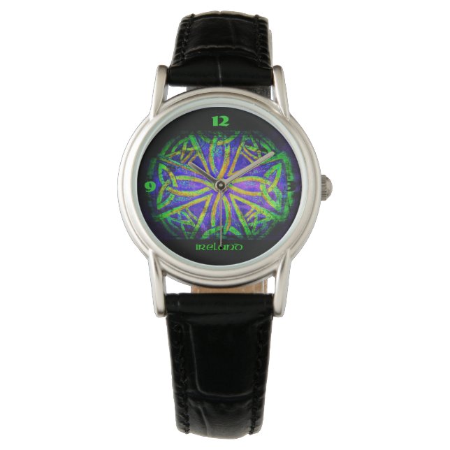 Montre montre-bracelet, montre, noeud celtique, Irlande,  (devant)